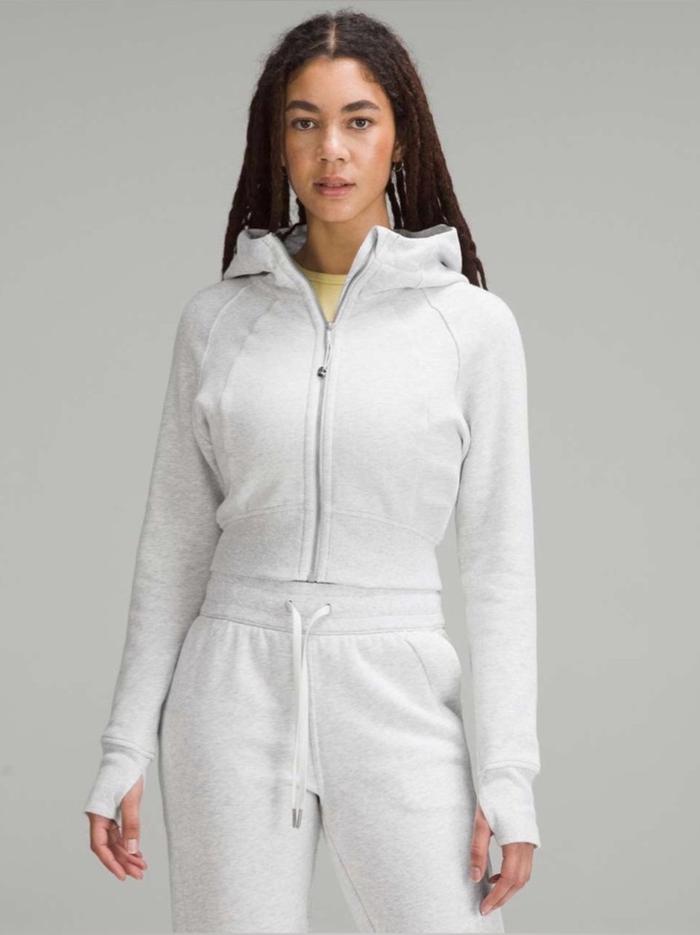 Lululemon scuba full zip crop hoodie size 12